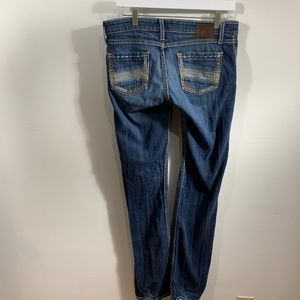 Stella bootleg dark wash pre ware color difference